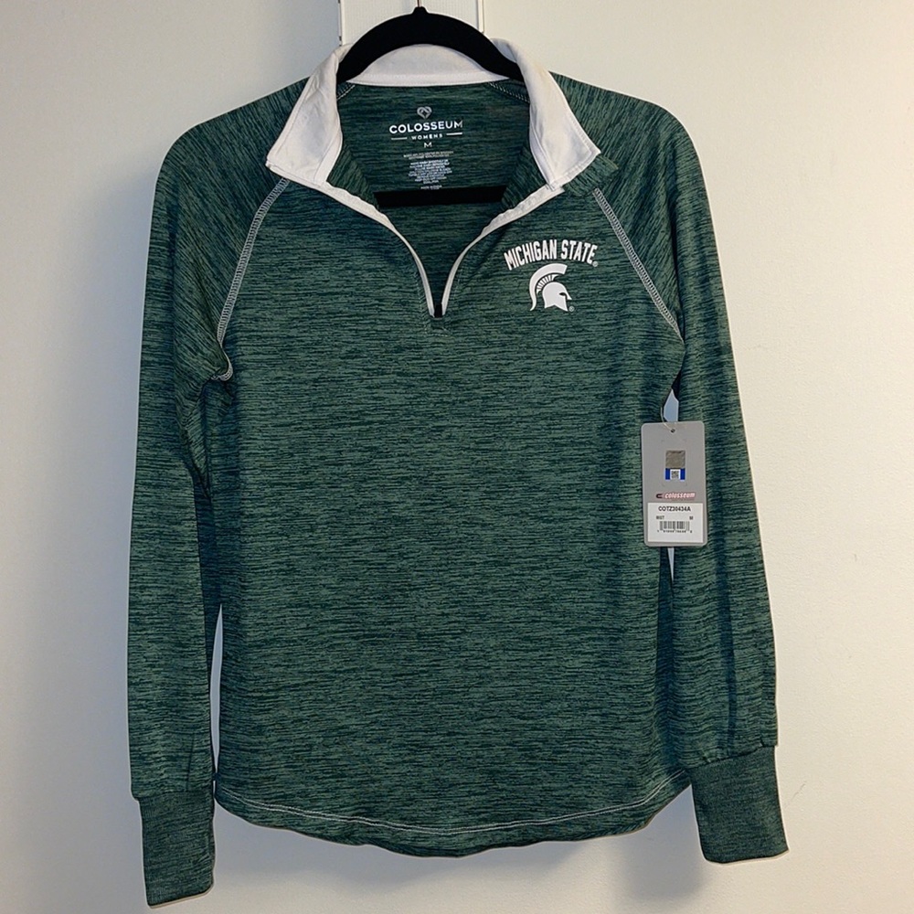 Michigan State Spartans 1/4 zip pullover NWT